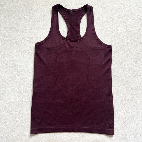 Lululemon Magenta Purple Aurora Black Swiftly Tech Racerback Tank Workout Top 6 - Picture 1 of 6